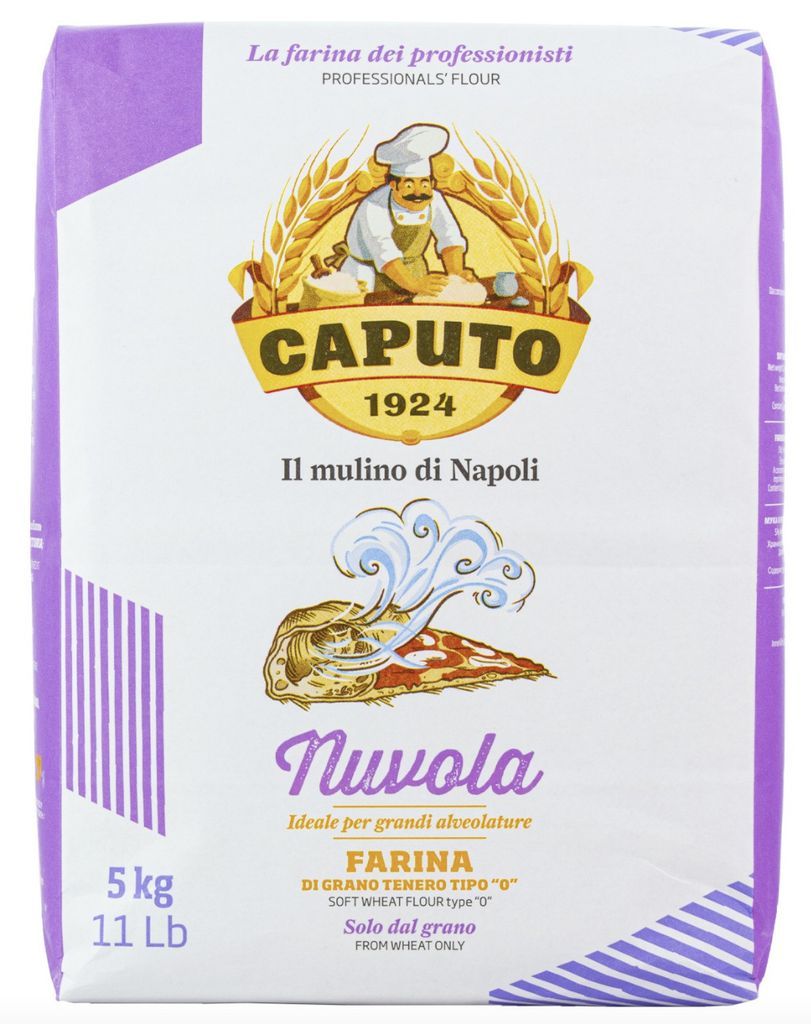 A bag of Caputo Nuvola flour.