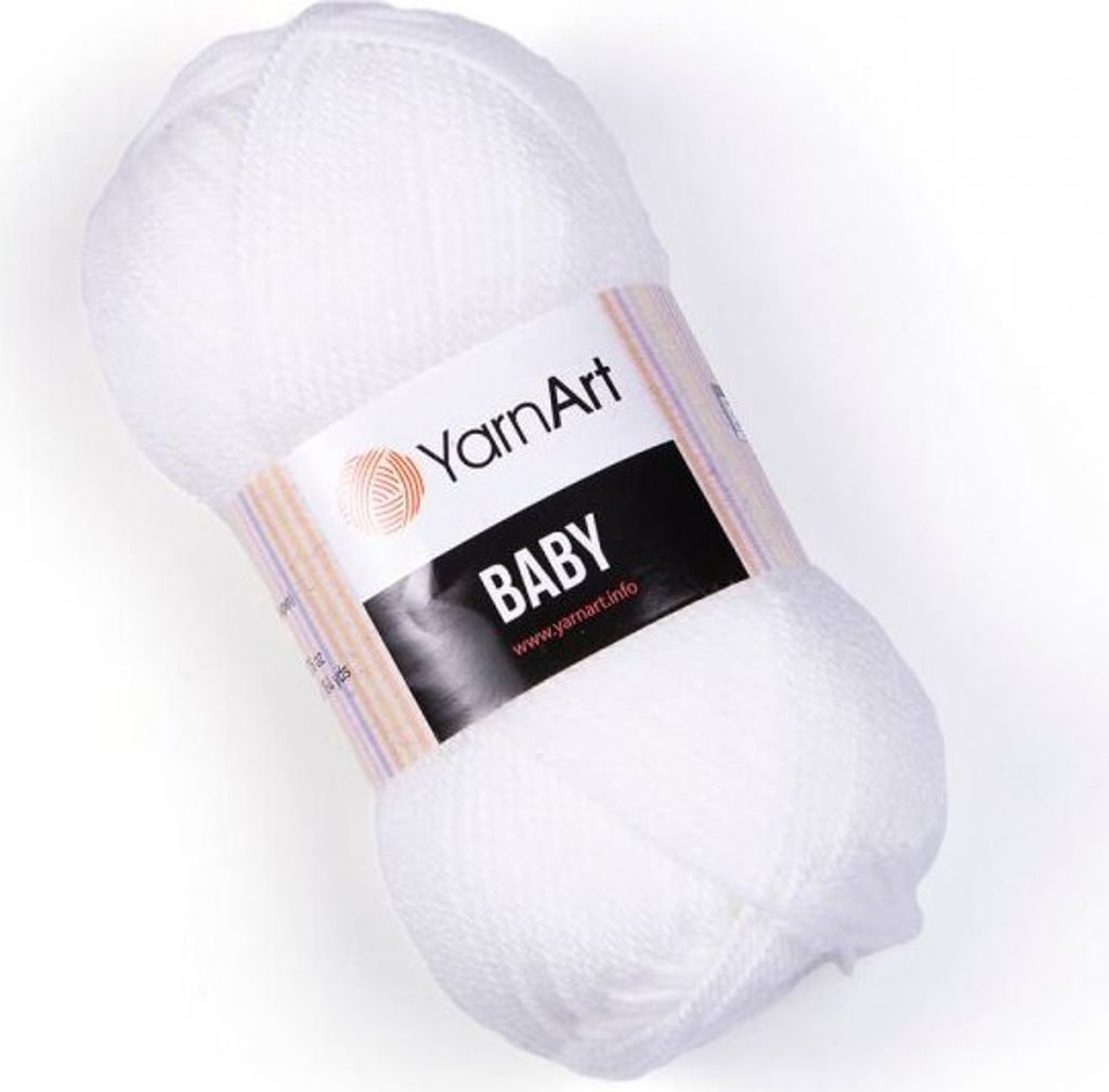 Yarn Art Baby 501 White Strickgarn Produktbild 1