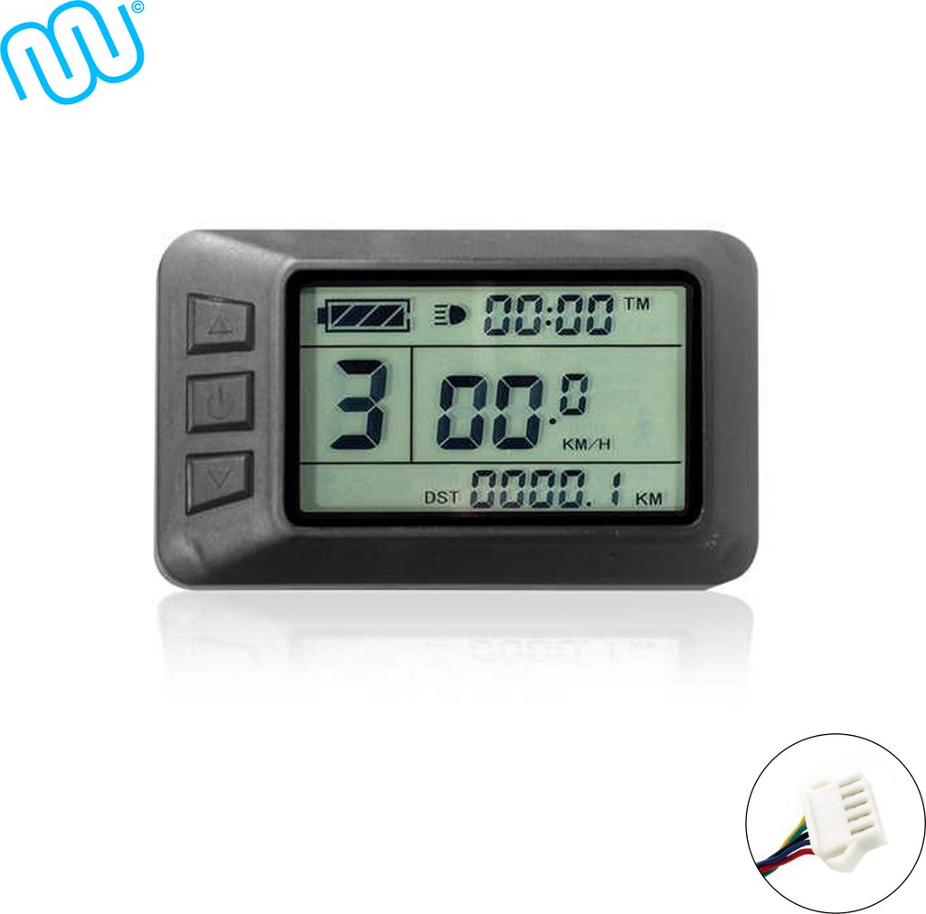 windmeile | Display KT-LCD7U, Professional, JST 5 Pin, Bordcomputer, LCD-Display, E-Bike, Elektrisches Fahrrad, Pedelec, 24V/36V/48V