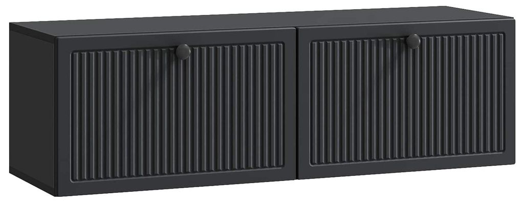 vidaXL Wandmontierter TV-Schrank Schwarz 98 x 31 x 30 cm Holzwerkstoff