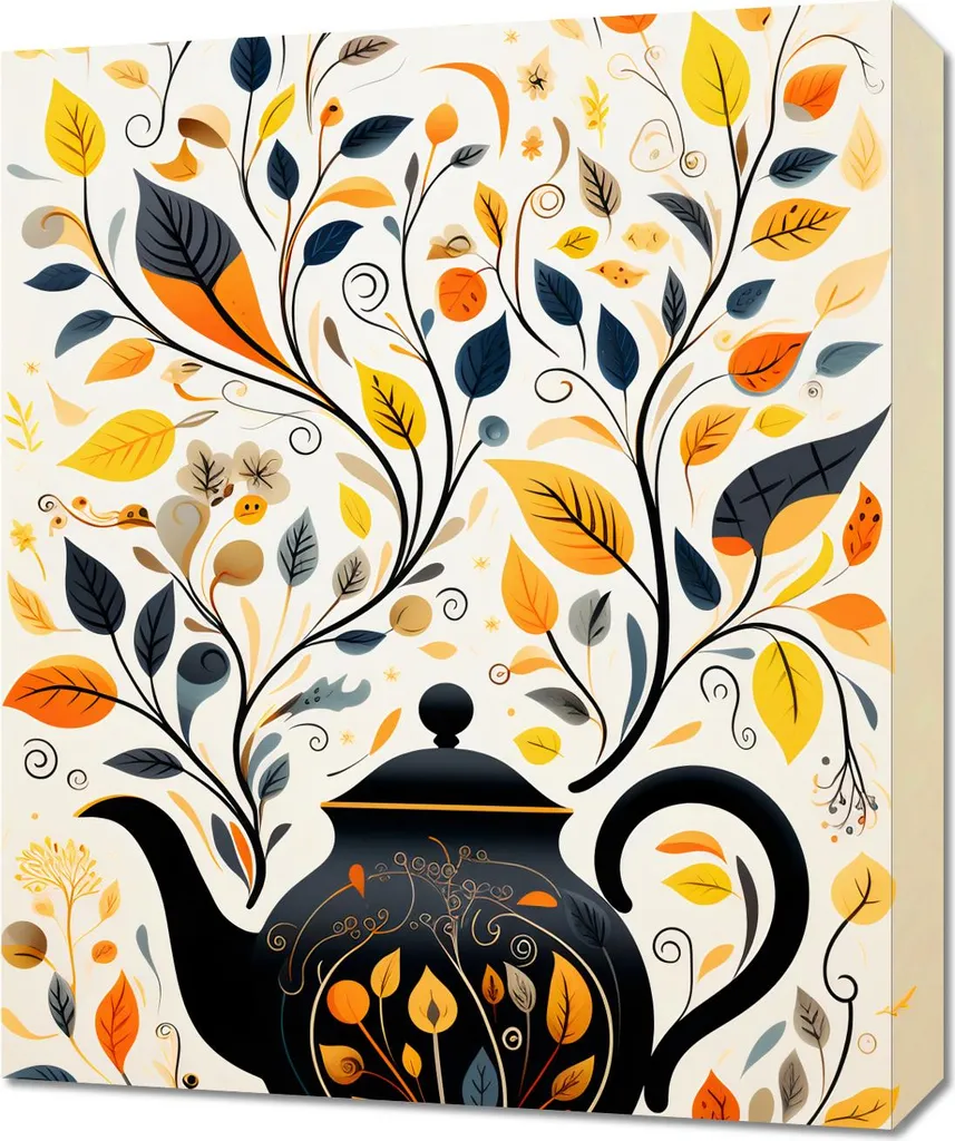 Tableau Mélodie d'automne 50 x 60 cm - Peinture décorative murale