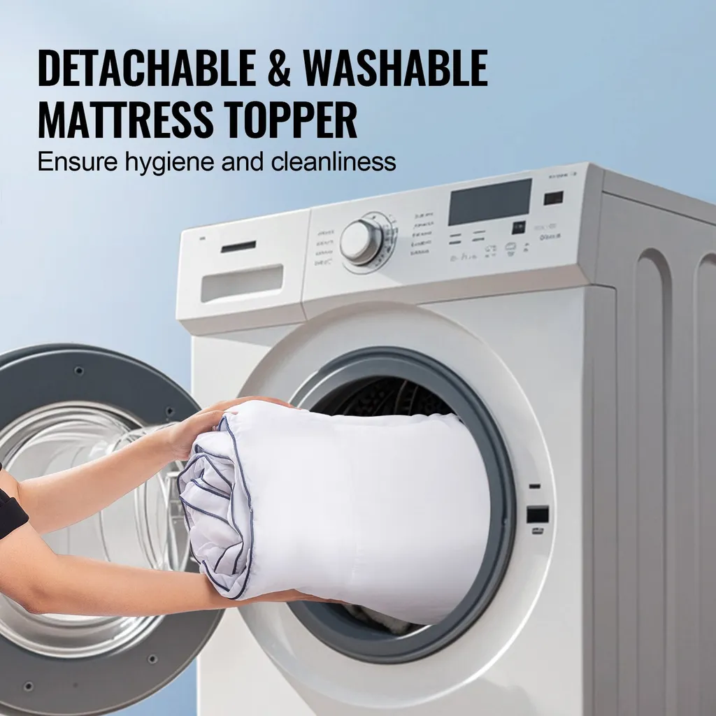 Protège-matelas 25,4mm : Solution Contre Matelas Dur - Lavable et Confortable - 5