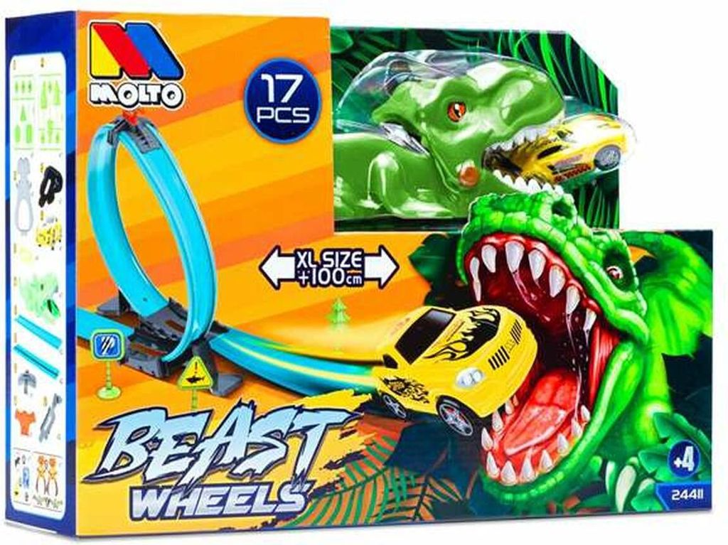 Moltó 107 cm Dinosaurier-Rennbahn 17 Teile
