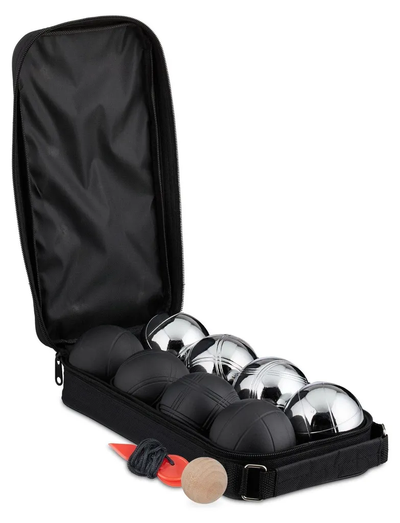 Coffret pétanque 8 boules incassables : transport facile sans effort physique
