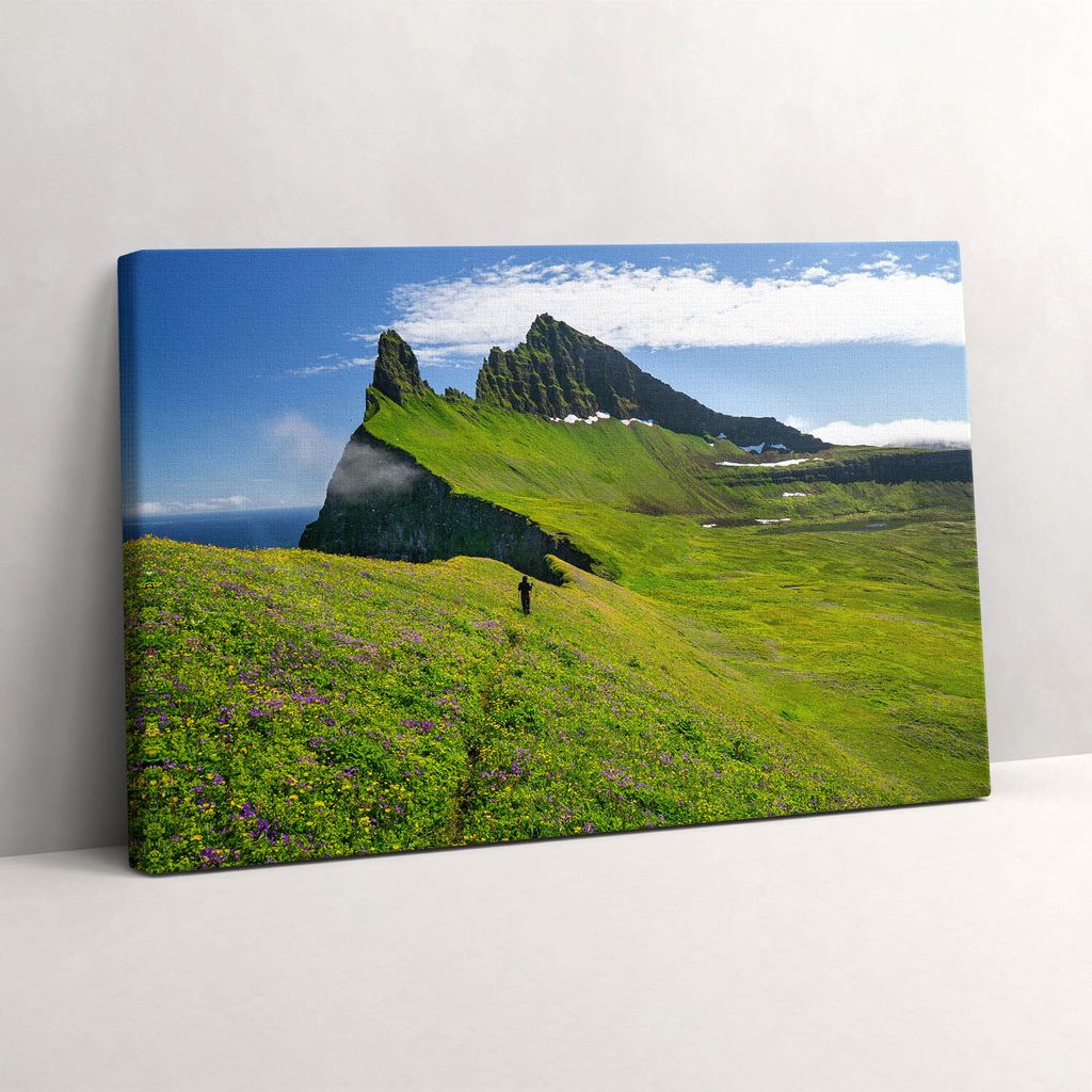 Hornstrandir Island Reservat – Leinwandbild Wandbild – 60x40 cm – Leinwandbilder – Wandbilder – Schlafzimmer – Flur