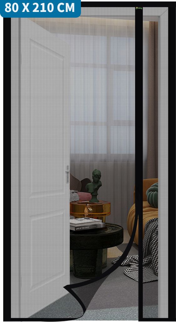 Sekey 80×210 cm Fliegengitter Balkontür Magnet Insektenschutz Tür Fiberglas Insektenschutz ohne Bohren Magnet für Seitliches Öffnen Gegen Katz...