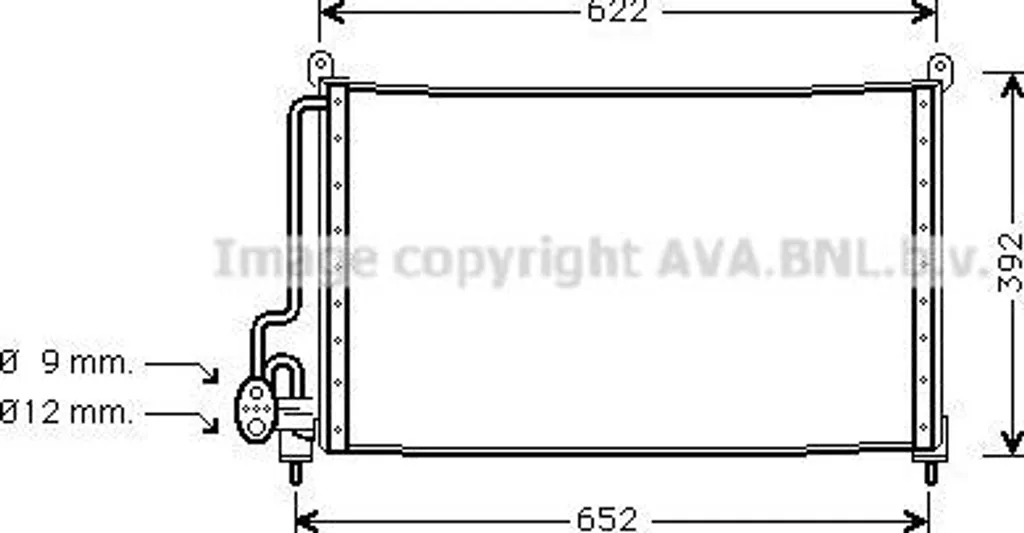 Condenseur de Clim AVA OL5229 OE 1850011 Radiateur de Climatisation