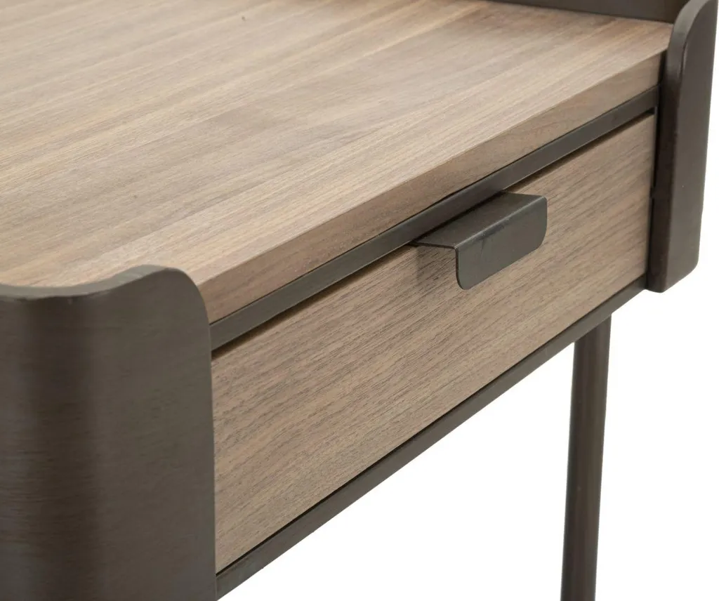 Table basse Tavolo 60x60x41 cm en métal et sapin brun style industriel
