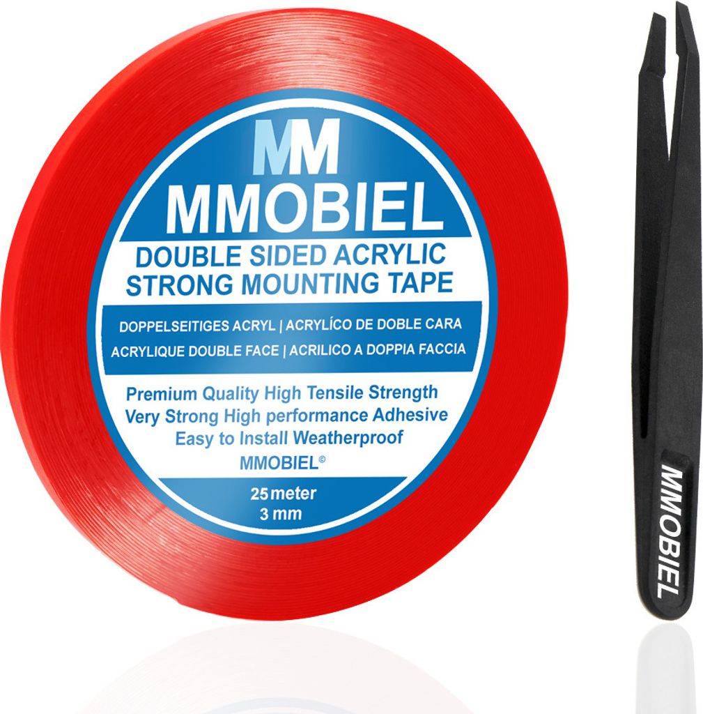 MMOBIEL 3mm Doppelseitiges Montageband Acryl Klebeband Tape Produktbild 