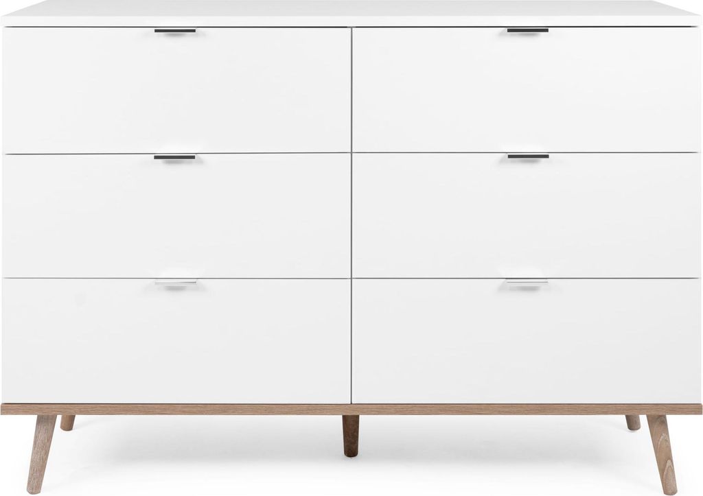finori Göteborg 2 Kommode, weiß / Nachbildung Sonoma Eiche Produktbild 