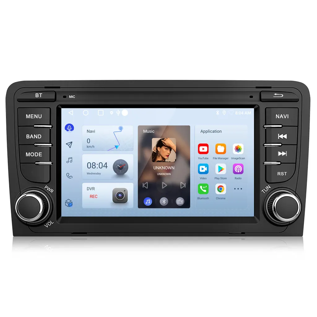 Navigatore GPS Android 13 Audi A3 S3 RS3 8P CarPlay Bluetooth WiFi