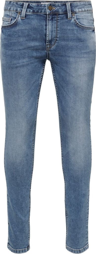 ONLY & SONS Slim Fit Jeans Basic Denim Hose ONSLOOM Tapered Trousers Stone Wash Größe: 29W / 30L