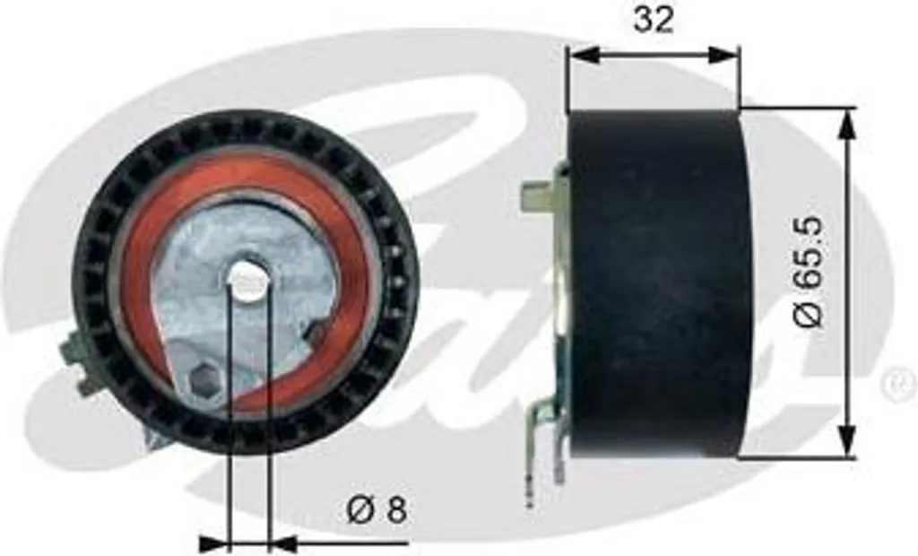 Rouleau tendeur Gates T43236 haute performance pour moteur Renault