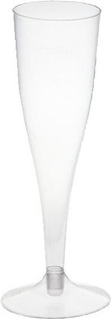 1250 Sektglas 100 ml mit Steckfuß Polystyrol zweiteilig Einweg