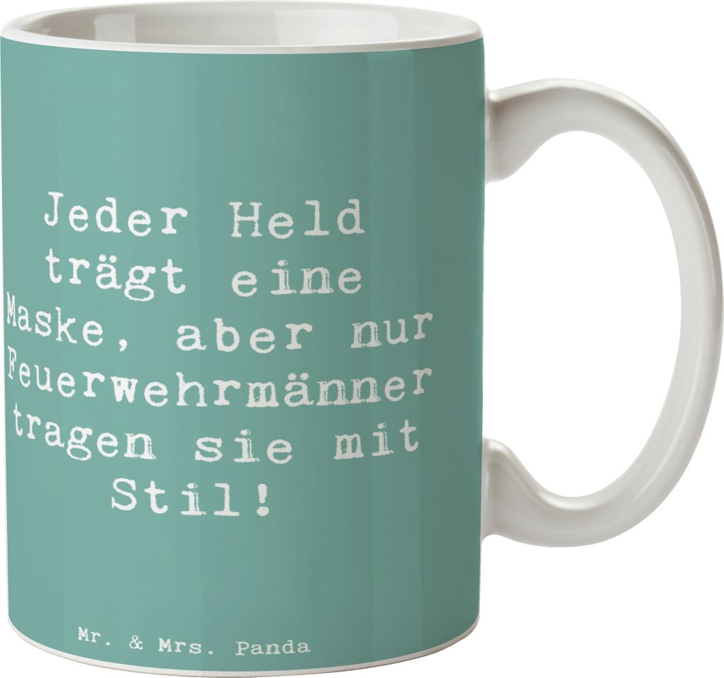 Mr. & Mrs. Panda Tasse Spruch Stilvolle Feuerwehrmann - Produktbild 