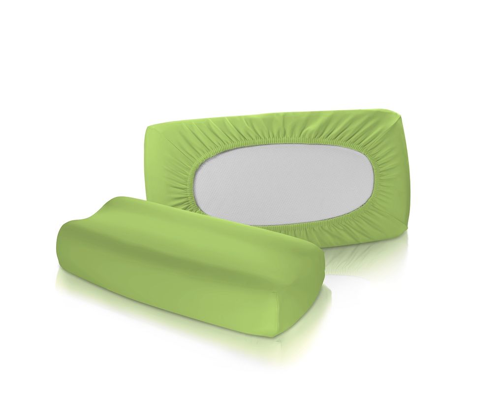 Fleuresse Vital-Comfort Jersey-Bezug für Nackenstützkissen apfelgrün