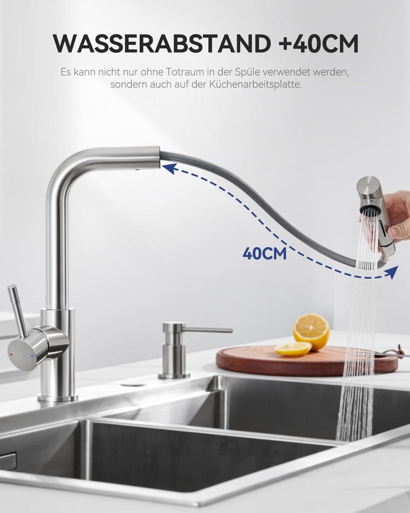 Cecipa MAX Hochdruck Küchenarmatur, Wasserhahn Küche Produktbild 