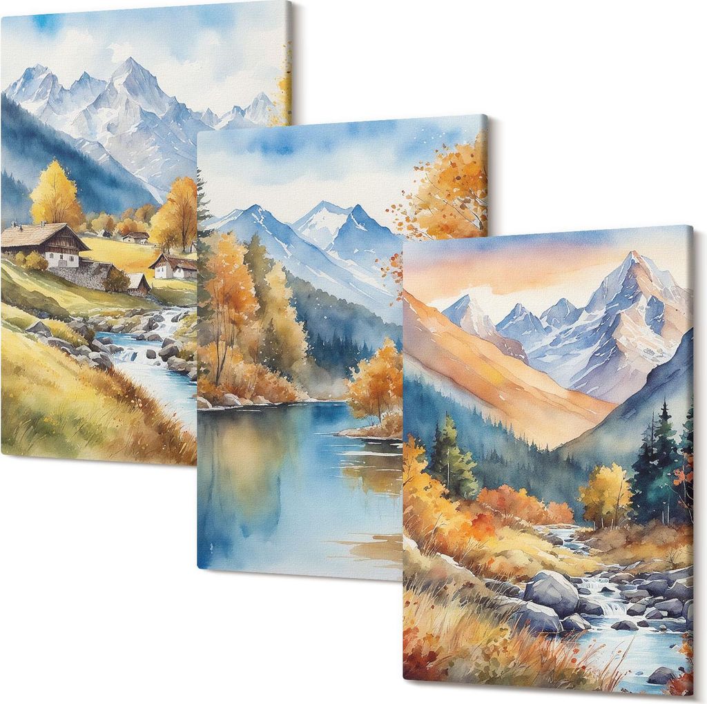 Leinwandbild – Wandbild – Leinwandbilder – Kunstdruck – Polycanvas – Modern – Mehrteilig – 3-Teilig Set – Hochwertig – Geruchslos...