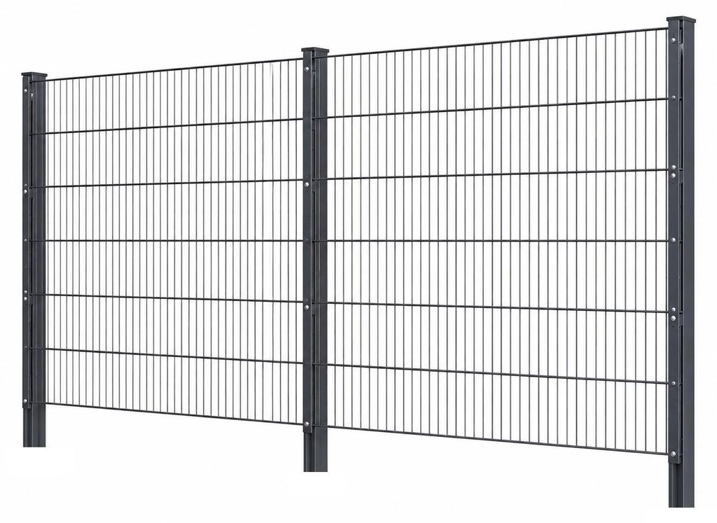 Doppelstabmattenzaun-Set (6/5/6) mit Abdeckleiste | 183 cm Produktbild 