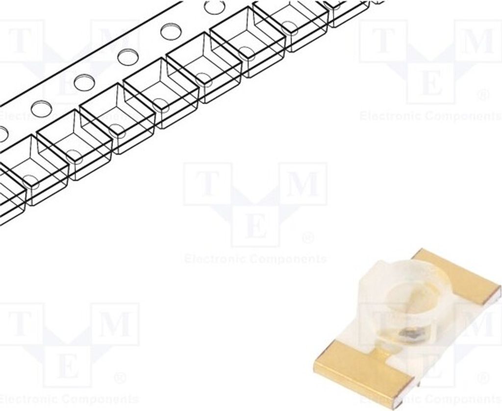 5x LED rot SMD 1,95÷2,5V 70° 1206 400÷550mcd 3,2x1,6x1,1mm 20mA KPTL-3216SURCK-01