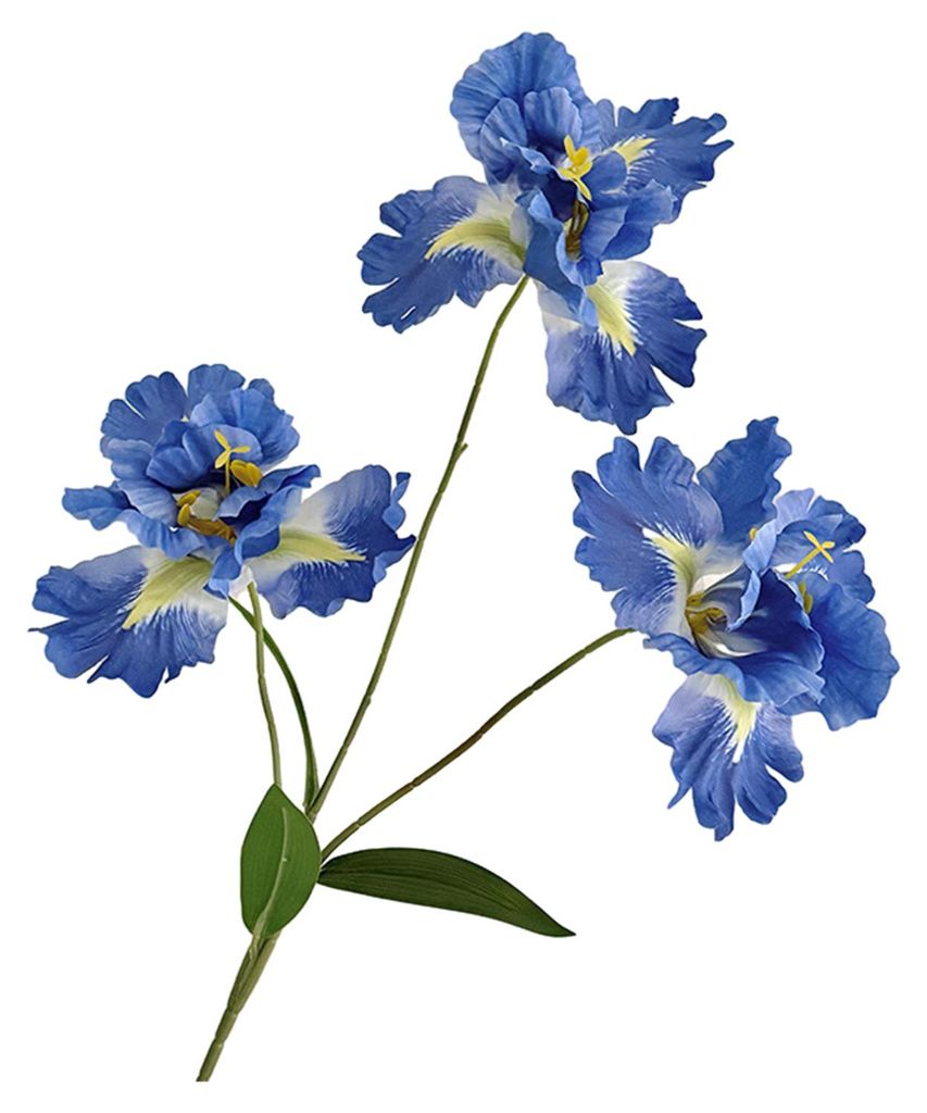 Künstliche Irisblume, realistische Irisblüten, 84 cm, weicher Stoff, für die Innen- und Außendekoration, geeignet für Hochzeitssträuße, Tisc...