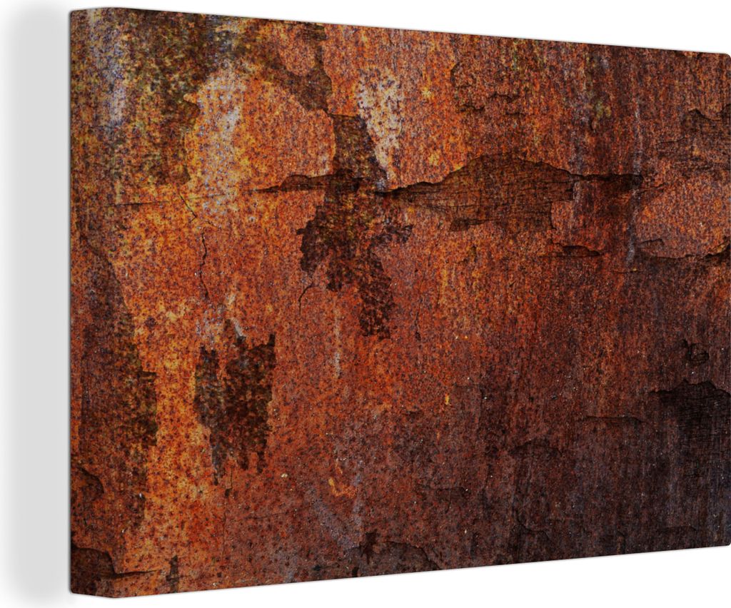 OneMillionCanvasses - Leinwandbilder - 140x90 cm, Retro - Rost - Eisen, Wandbilder Kunstdruck Wanddekoration - Foto auf Leinwand - Gemälde auf H...
