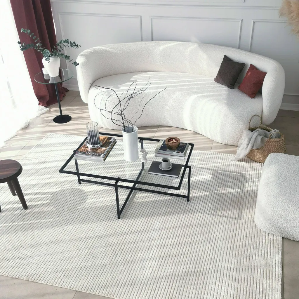 Table basse pour apéritif Anna noire 94x64 cm surface anti-condensation