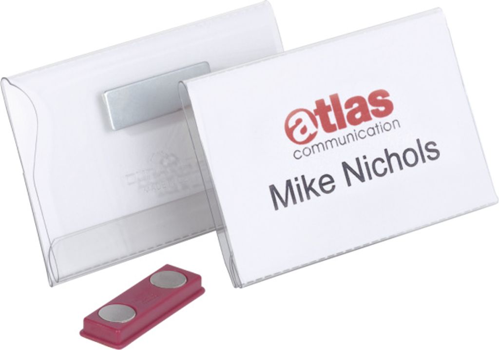 Namensschild mit Magnet, 90x54 mm, 25 Stück/VE