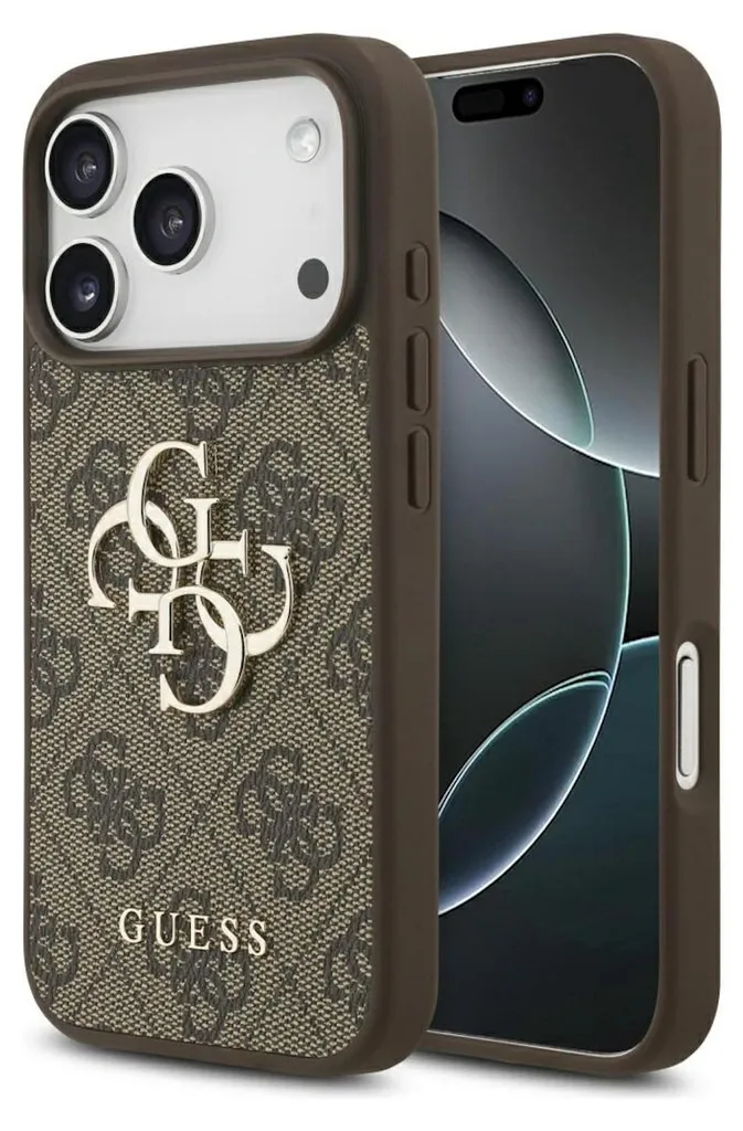 Custodia Guess 4G con grande logo per Iphone 17 Pro - Marrone