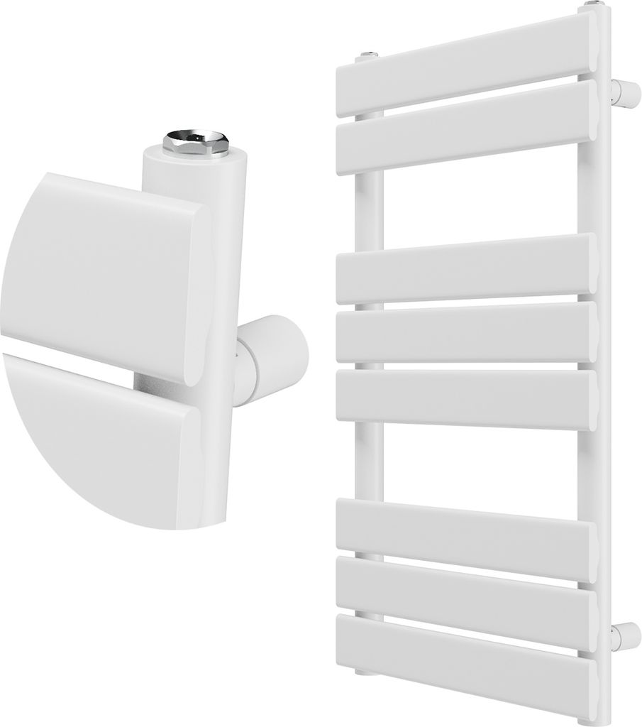 Granitan | Badezimmerheizkörper Oslo - 80x50 cm - Weiß - Modernes Design - Einfache Montage