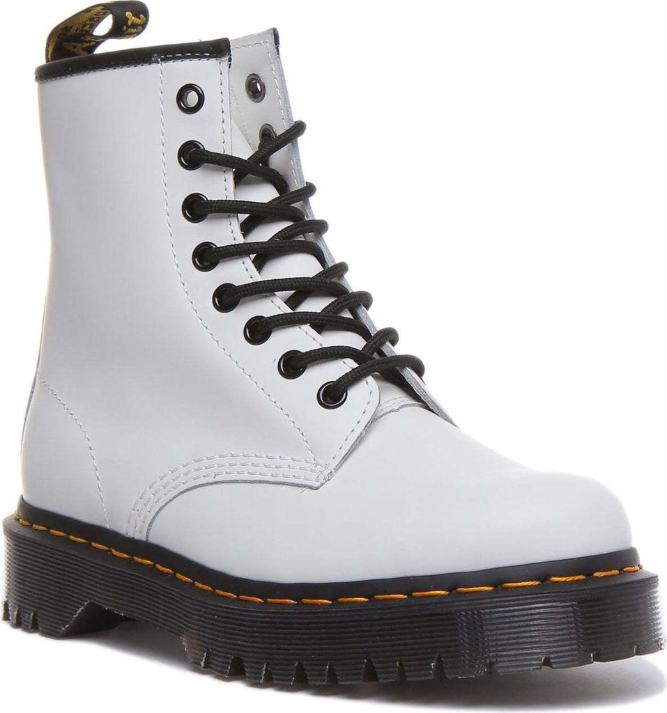 Dr. Martens 1460 Bex Smooth Leather Platform Boots - Weiß, 3