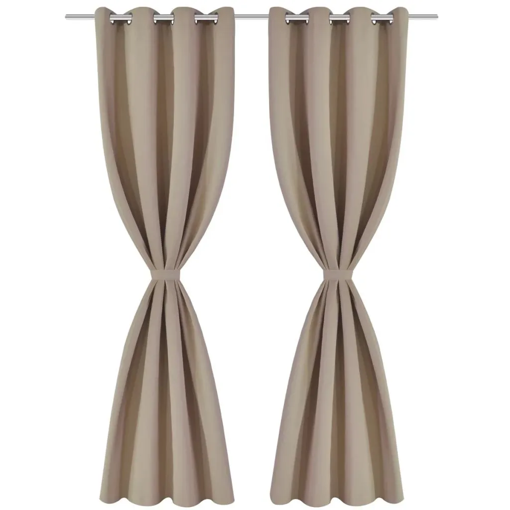 Paire de Rideaux à Œillets Robustes 135x245 cm - Textile Crème Premium