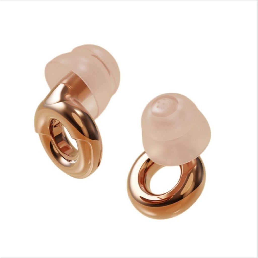 INF Set aus galvanisierten, geräuschdämpfenden Silikon-Ohrstöpseln – wasserdicht, zum Schwimmen, Schlafen, Lernen und Reisen Gold