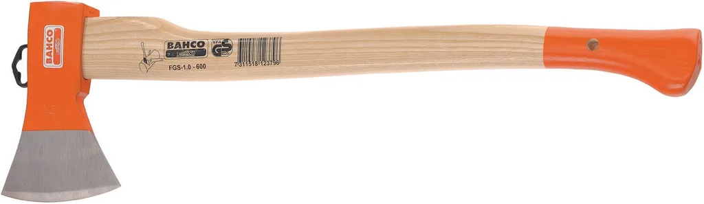 Hache pour fendre le bois Bahco 2,2kg manche long 80cm en bois de frêne