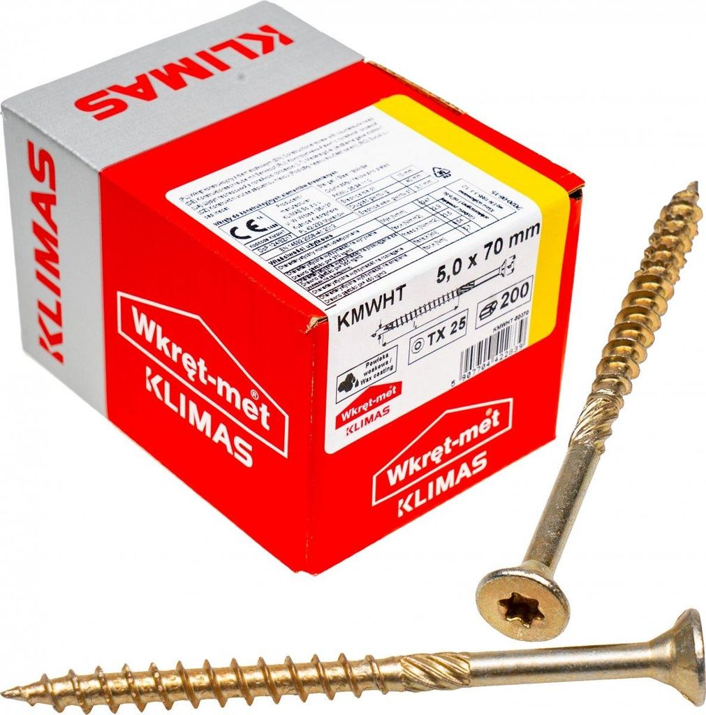Tesárske skrutky TX 5x70 do dreva a OSB 200 ks Obrázok produktu 