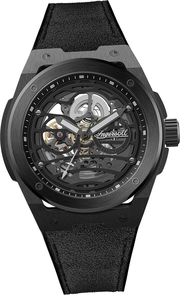 Ingersoll PUR/Alcantara Herren Uhr Analog Outdoor Armbanduhr schwarz D2UIN15201