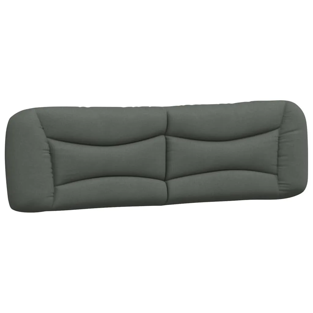 Cuscino per Testiera Letto 180cm Grigio | Supporto Schiena in Tessuto