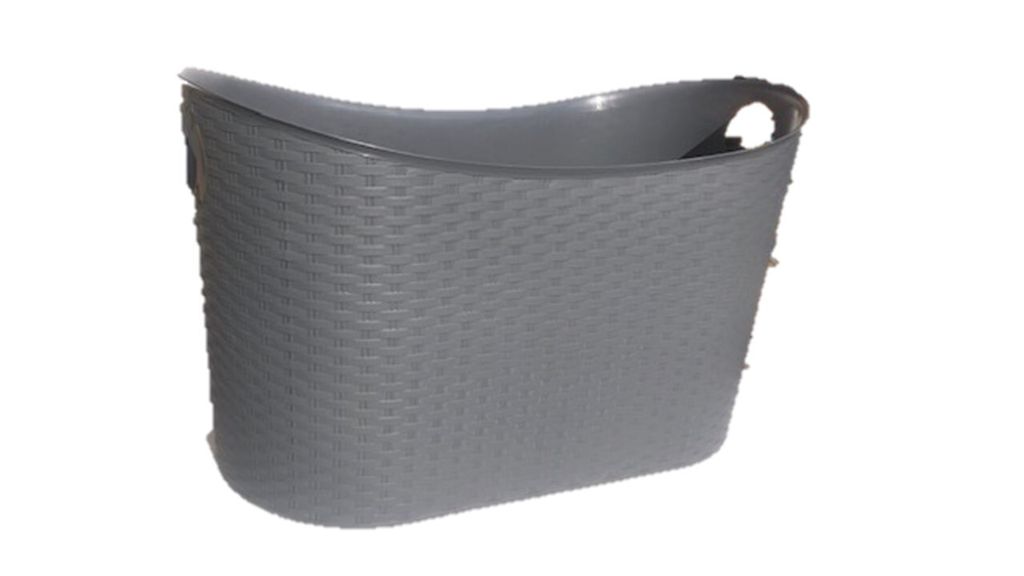 Korb mit Henkel grau 60L 59x33x36cm
