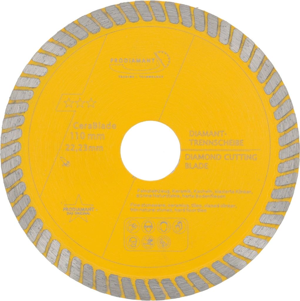 PRODIAMANT Diamanttrennscheibe 110mm Fliese, Naturstein Cerablade