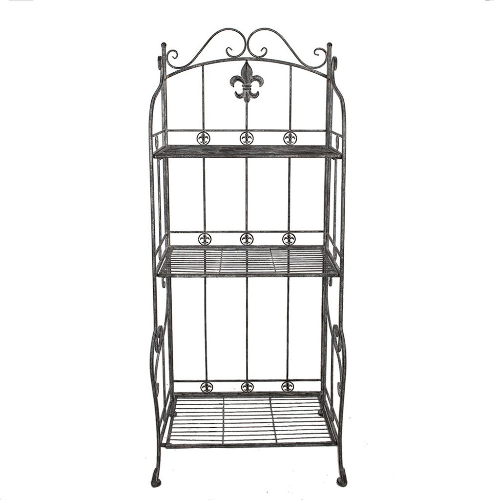 Clayre & Eef Wandregal 60x42x150 cm Grau Metall