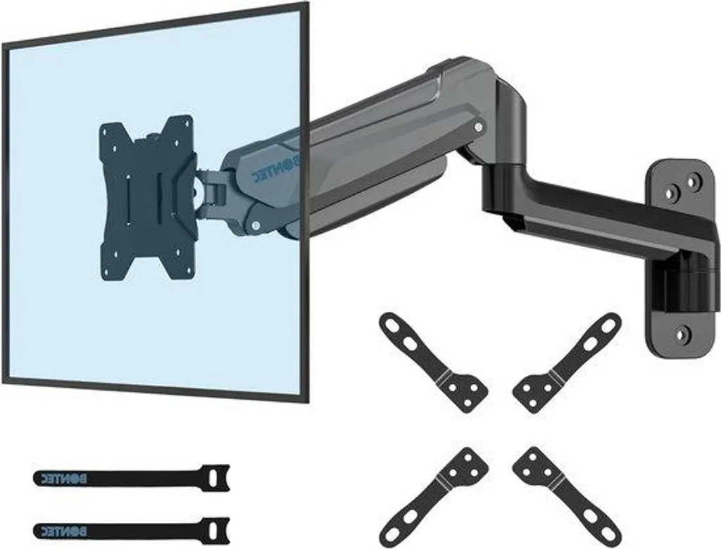 Bras Support Écran PC 13-42 Pouces Réglable Noir - Fixation VESA Robuste