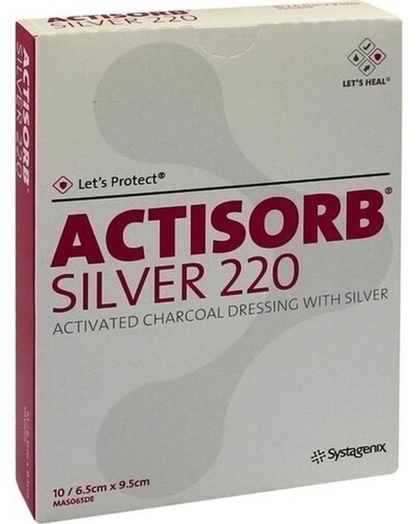 ACTISORB 220 Silver 6,5x9,5 cm steril Kompressen Produktbild 