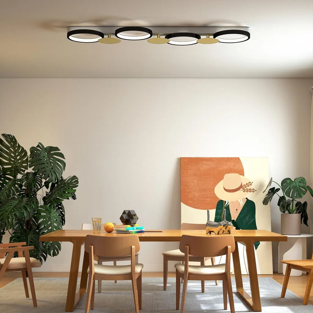 Plafonnier LED 38W télécommandé, réglage blanc chaud à blanc froid - 8