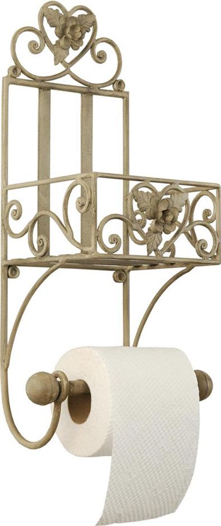 Clayre & Eef WC-Rollenhalter 20x15x43 cm Beige Eisen