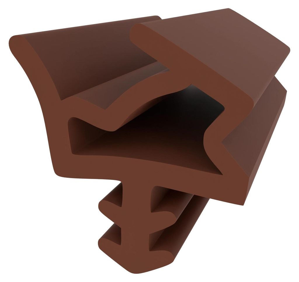 Holzzargendichtung für Holztüren - Braun - 10 Meter - Türdichtung - Zimmertür - Haustür - Steckdichtung - Dichtung