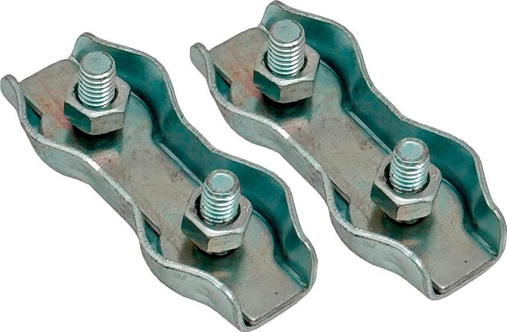 Flachkabelbinder Doppel Sjt02, 3 mm, verzinkt, Blister mit 2 Stück
