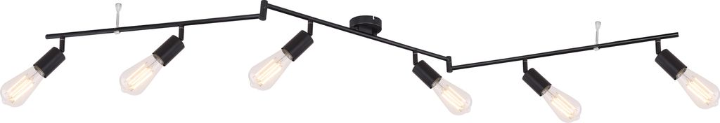 Globo Lighting Strahler Metall schwarz, 6x E27