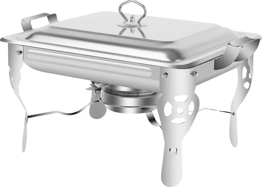 Chafing Dish 6 L Argenté : Gardez vos Plats au Chaud avec Style et Inox