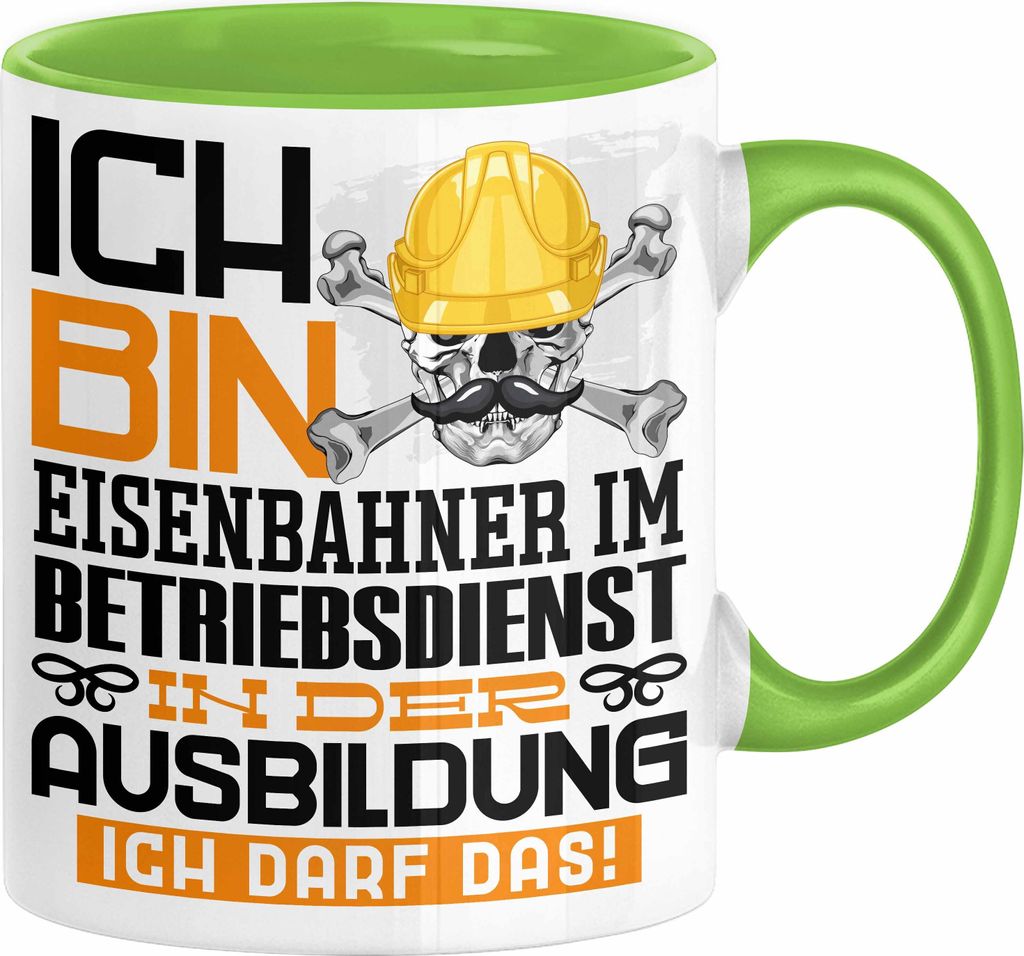 Eisenbahner im Betriebsdienst Ausbildung Tasse Geschenk Ich Bin Eisenbahner im Betriebsdienst In Der Ausbildung Ich Darf Das Geschenkidee Spruch (G...