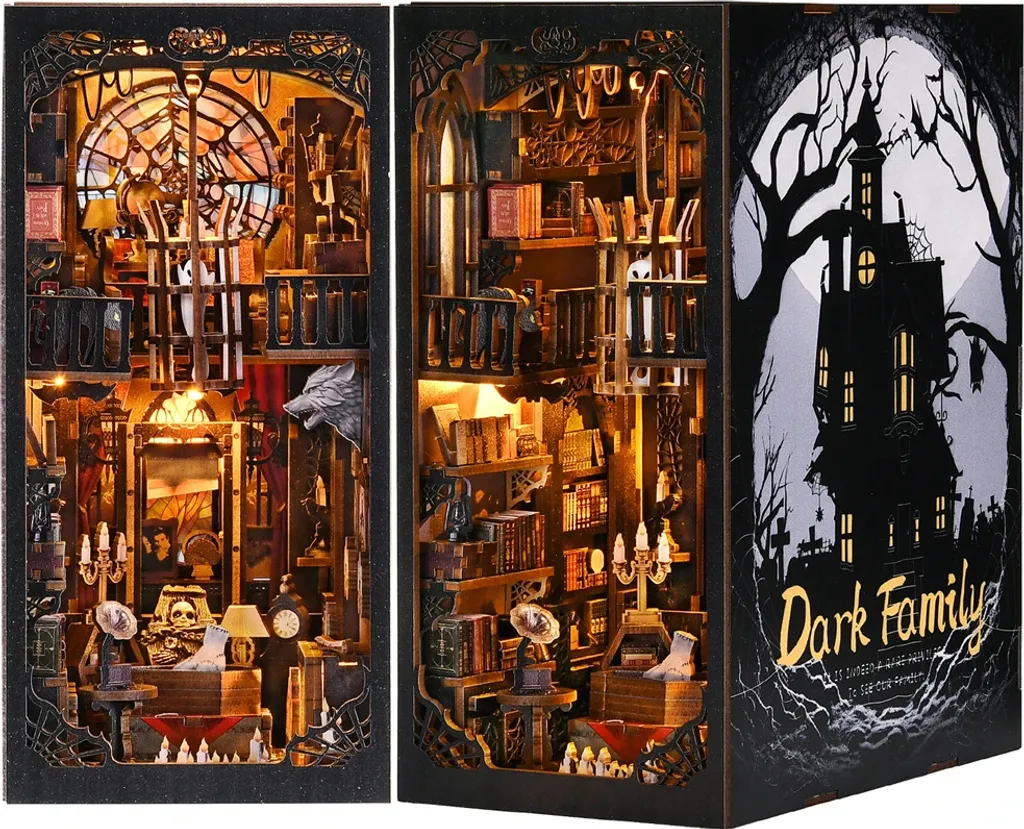 Maison de poupées en bois DIY Famille Sombre - Kit de modélisme complet